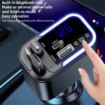 LC-040 5-i-1 Billader 180W Dobbelt Udtrækkeligt Kabel Type-C iP (5-14) Bluetooth-kompatibel FM-sender Opladningsadapter