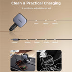 UGREEN 55910 USB-A + 2 USB-C 100W Hurtig Billader med 60W Udtrækkeligt USB-C Kabel til iPhone iPad MacBook