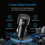 NCC CC-0401 USB-A + Type-C Dual Port Car Charger PD 20W Fast Charger for SUV Truck