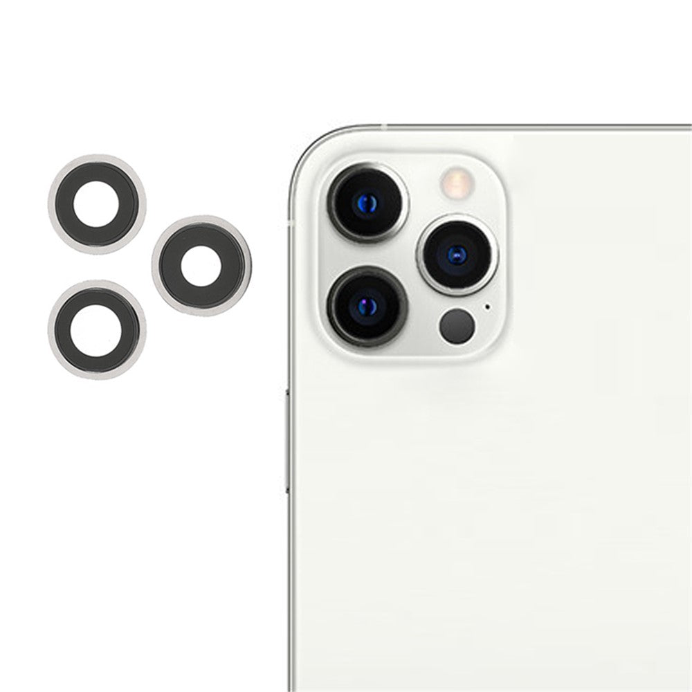 OEM Back Rear Camera Lens Ring Cover with Glass Lens Replacement for iPhone 12 Pro Max 6.7 inch