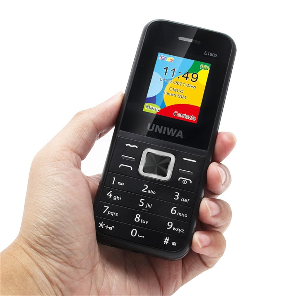 UNIWA E1802 2G Bar Phone 1800mAh Battery Function Cell Phone for Seniors and Kids