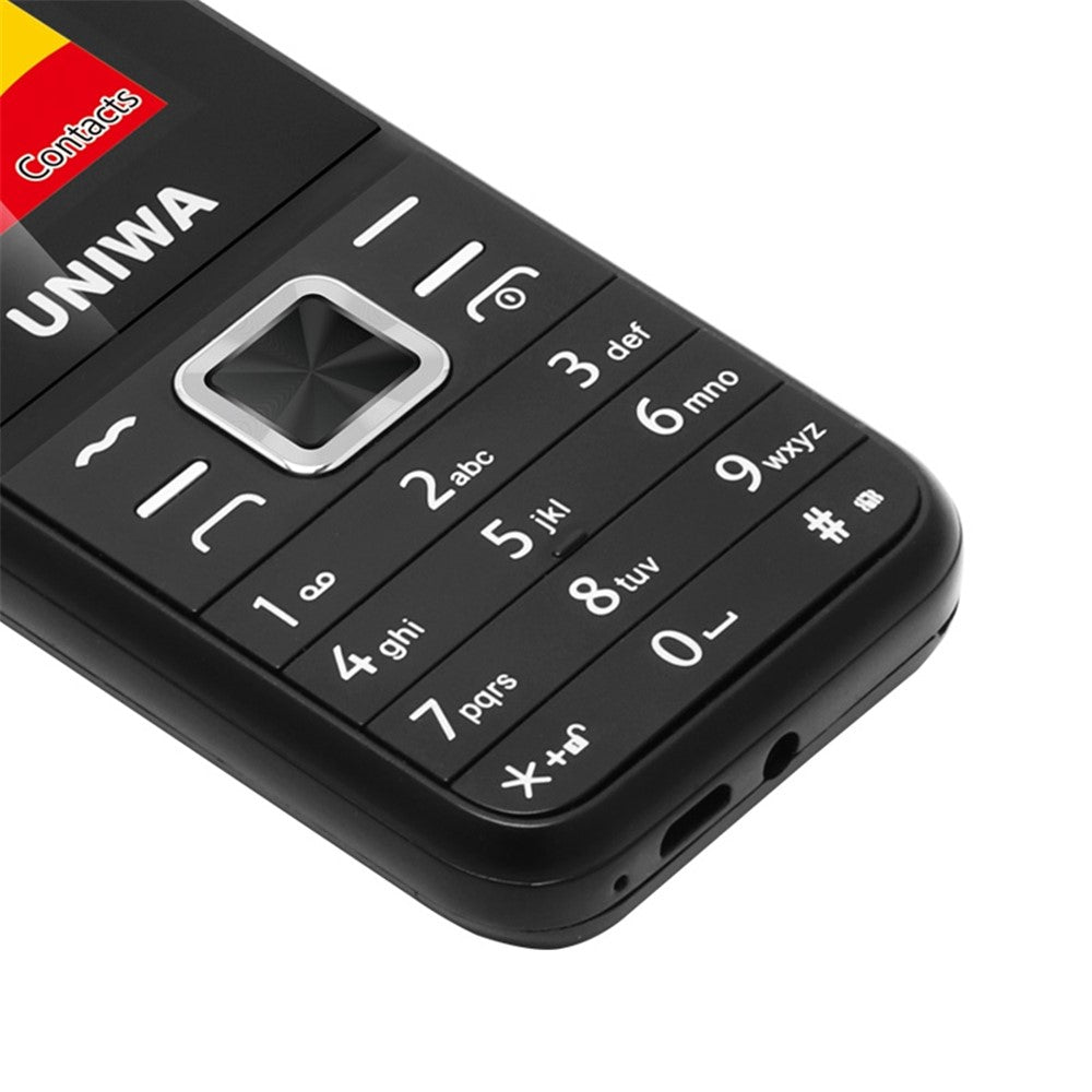 UNIWA E1802 2G Bar Phone 1800mAh Battery Function Cell Phone for Seniors and Kids