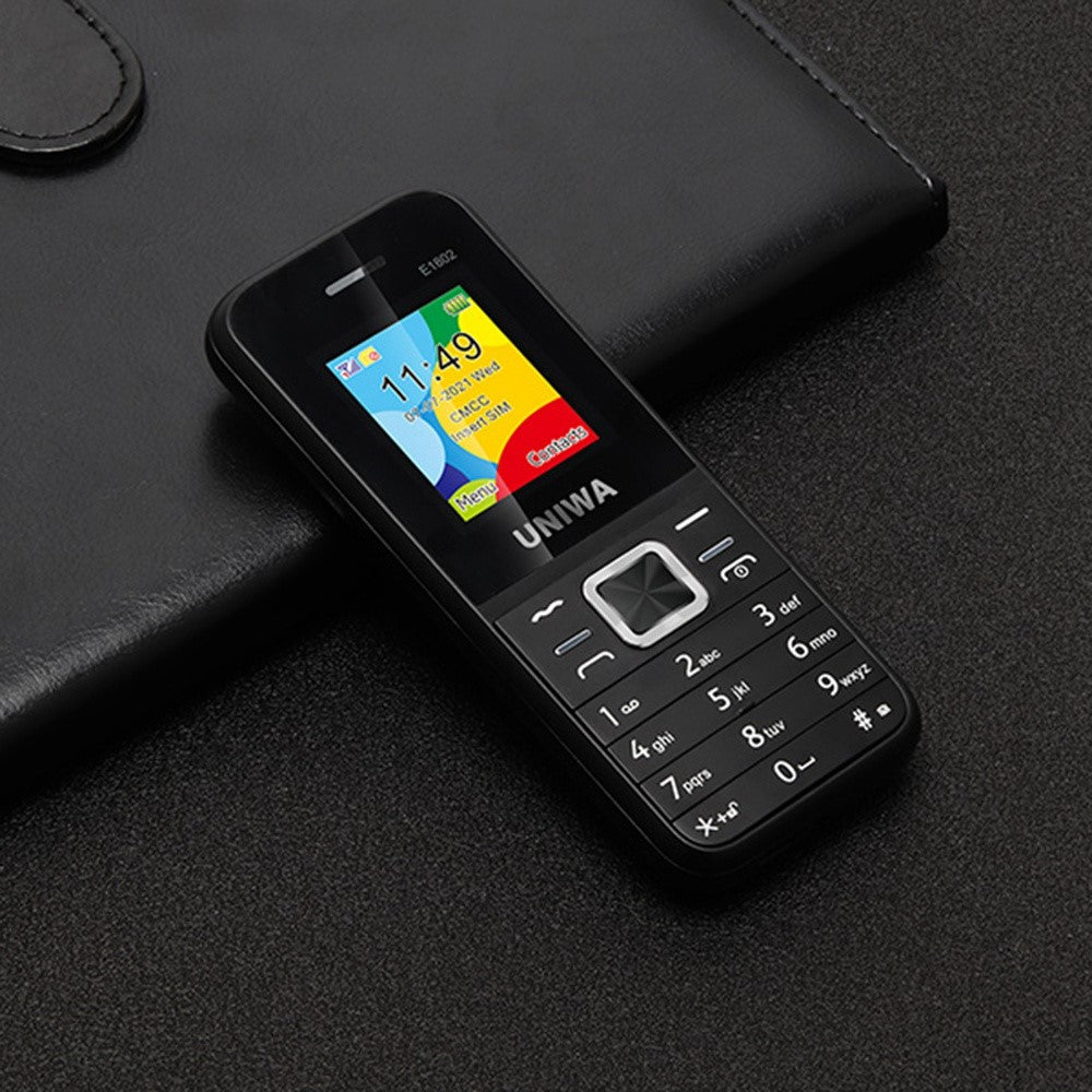 UNIWA E1802 2G Bar Phone 1800mAh Battery Function Cell Phone for Seniors and Kids