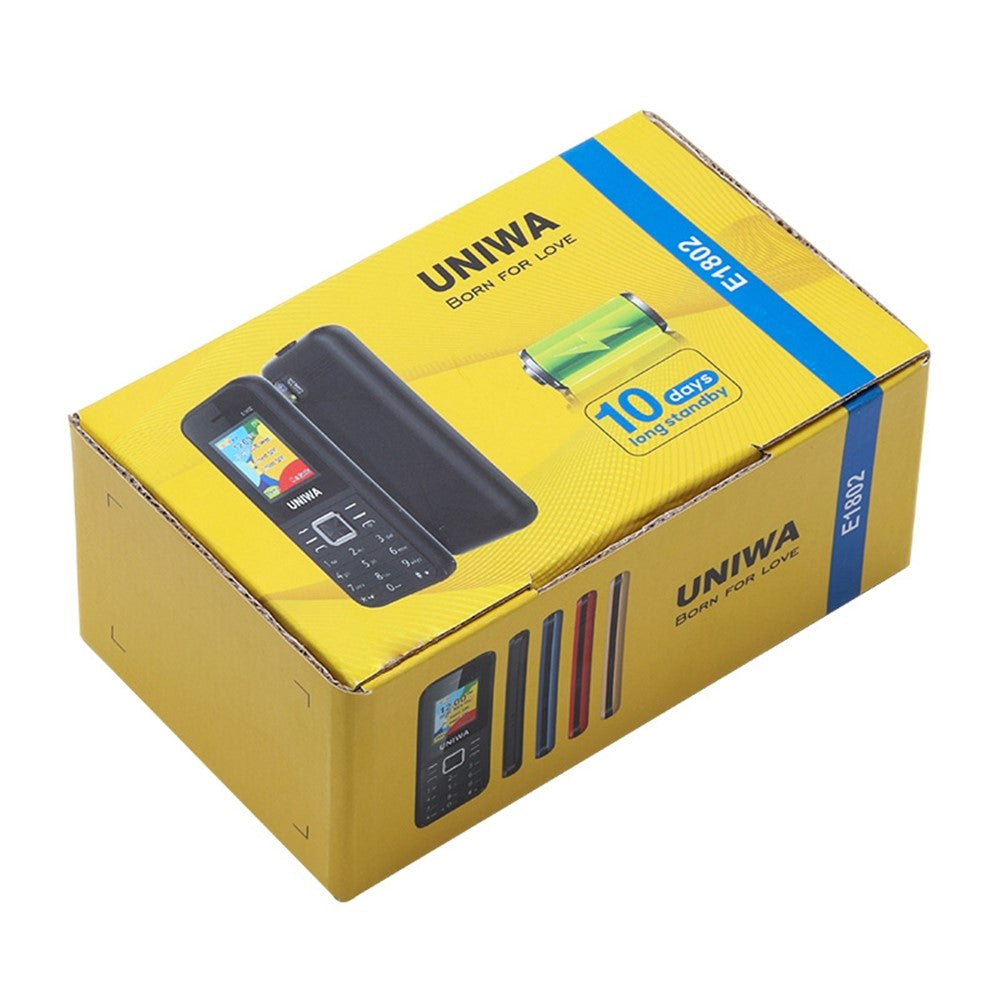 UNIWA E1802 2G Bar Phone 1800mAh Battery Function Cell Phone for Seniors and Kids