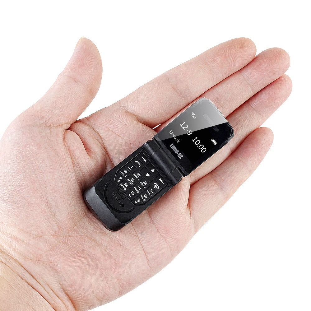 LONG-CZ J9 Flip Mobile Phone Bluetooth-compatible Dial Small Phone Supports 2G Network GSM 850 / 900 / 1800 / 1900MHz