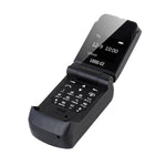 LONG-CZ J9 Flip Mobile Phone Bluetooth-compatible Dial Small Phone Supports 2G Network GSM 850 / 900 / 1800 / 1900MHz