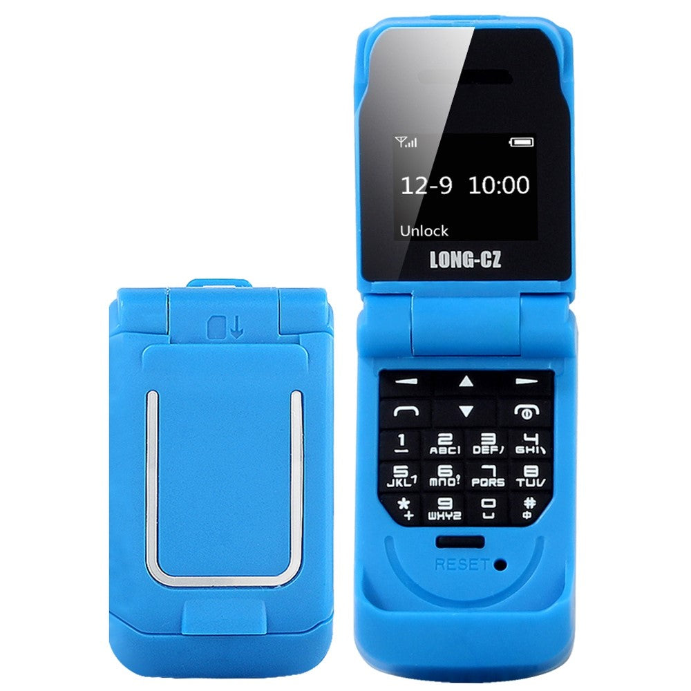 LONG-CZ J9 Flip Mobile Phone Bluetooth-compatible Dial Small Phone Supports 2G Network GSM 850 / 900 / 1800 / 1900MHz