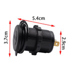 ZH-526F Dual USB Port Car Charger 4.2A Fast Charging Power Charger with Dual LED Ring Light