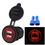 CS-526 USB 2.1A Oplader Dobbelt USB-port Biloplader med Dobbelt LED-ringlys
