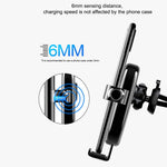 S19 15W Wireless Phone Charger Car Air Vent Holder Mount Gravity Sensing Auto Clamping Phone Stand Holder Qi Wireless Fast Charger