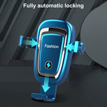 S19 15W Wireless Phone Charger Car Air Vent Holder Mount Gravity Sensing Auto Clamping Phone Stand Holder Qi Wireless Fast Charger