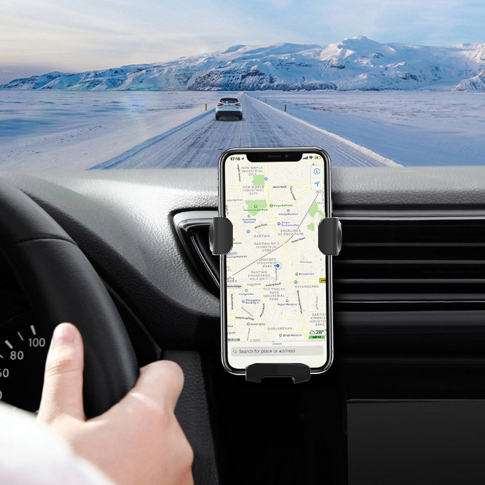 S19 15W Wireless Phone Charger Car Air Vent Holder Mount Gravity Sensing Auto Clamping Phone Stand Holder Qi Wireless Fast Charger