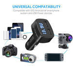 4 in 1 Car Charger Dual USB Port with Digital Display Voltage / Temperature / Current Meter Tester Adapter