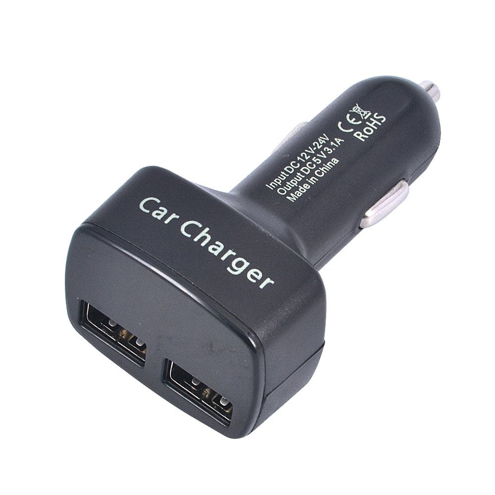 4 in 1 Car Charger Dual USB Port with Digital Display Voltage / Temperature / Current Meter Tester Adapter