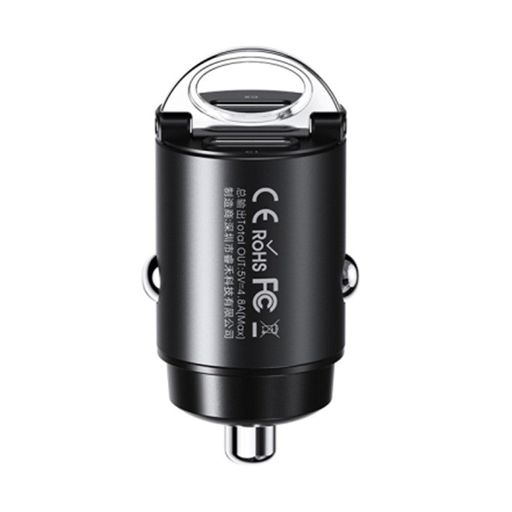 REMAX RCC332 Tanya Pro Series dobbelt Type-C biloplader PD 30W hurtigopladningsadapter med miniringhåndtag