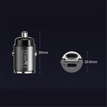 REMAX RCC332 Tanya Pro Series dobbelt Type-C biloplader PD 30W hurtigopladningsadapter med miniringhåndtag