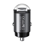 REMAX RCC332 Tanya Pro Series dobbelt Type-C biloplader PD 30W hurtigopladningsadapter med miniringhåndtag