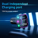 CS6 Rear Seat Extended Car Charger Multi-Port Fast Car Charger with Bluetooth-compatible MP3 Play, FM Transmitter Function