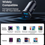 JOYROOM CCN05 Mini 30W USB + Type-C Phone Fast Charging Adapter Aluminum Alloy Car Charger