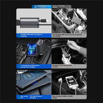 X16 100W Super Fast Charging Car Charger 180-Degree Rotating Adapter with Retractable Type-C / iP Cable