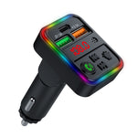 P18 Cigarette Lighter Bluetooth-compatible Car MP3 Music Player Hands-Free Calling Car Audio Device with 2USB, Type-C Port