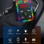 P2 Car Player Charger Dual USB Port Cigarette Lighter Car Charger Support Bluetooth-compatible Hands Free Calling