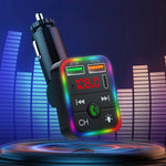 P2 Car Player Charger Dual USB Port Cigarette Lighter Car Charger Support Bluetooth-compatible Hands Free Calling