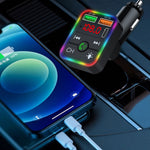 P2 Car Player Charger Dual USB Port Cigarette Lighter Car Charger Support Bluetooth-compatible Hands Free Calling