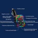 P2 Car Player Charger Dual USB Port Cigarette Lighter Car Charger Support Bluetooth-compatible Hands Free Calling