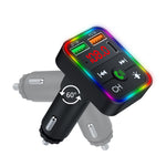 P2 Car Player Charger Dual USB Port Cigarette Lighter Car Charger Support Bluetooth-compatible Hands Free Calling