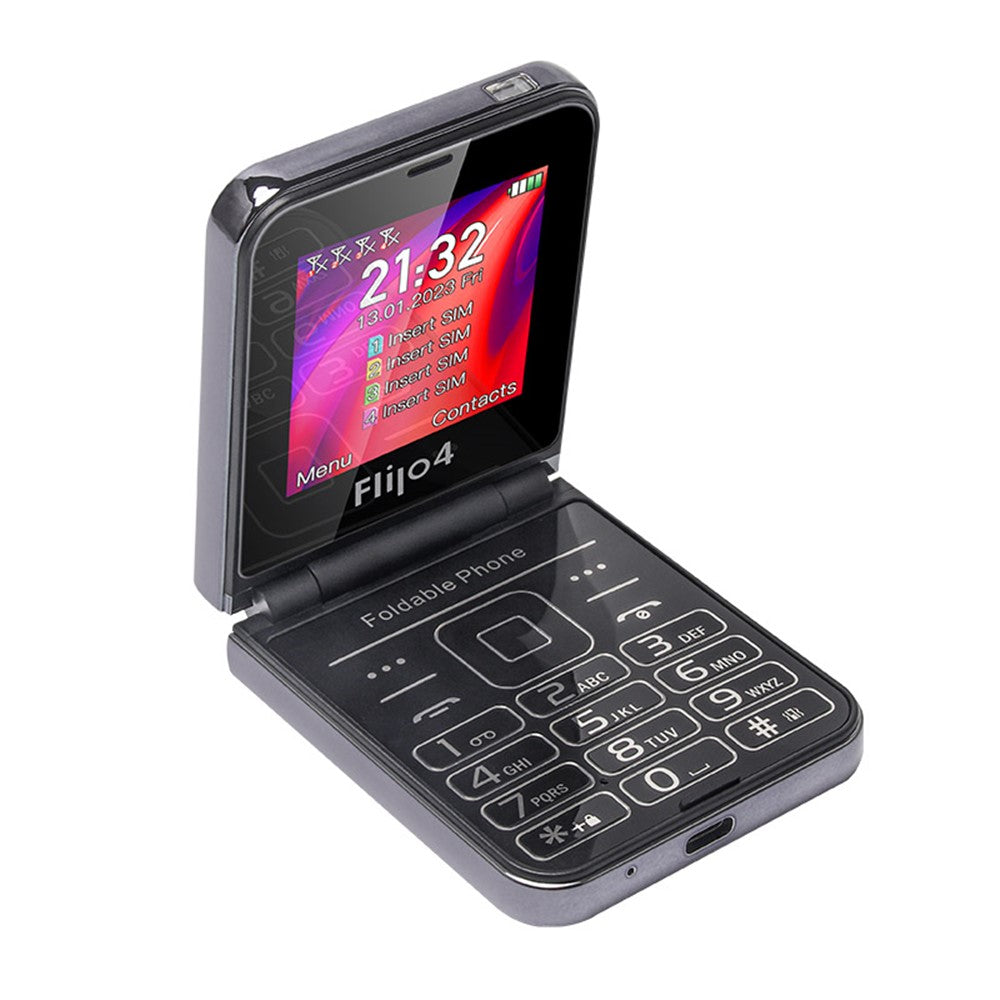 F265 2.55 Inches Cell Phone 4 SIM Cards Keypad Folding Mobile Phone