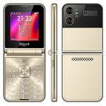 F265 2.55 Inches Cell Phone 4 SIM Cards Keypad Folding Mobile Phone