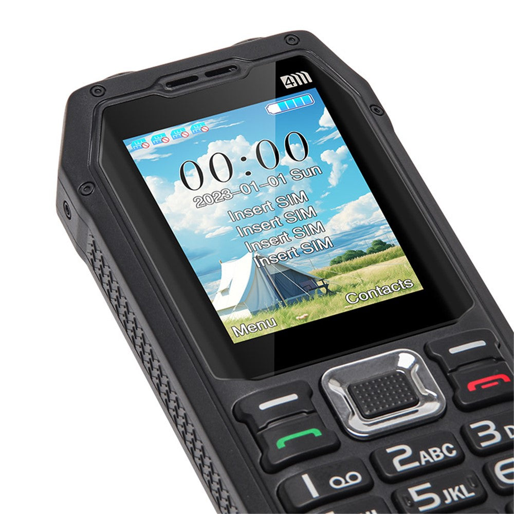 UNIWA M6000 2.4-Inch 2G 4-SIM Cards Ultra Long Standby Cell Phone with Power Bank Function
