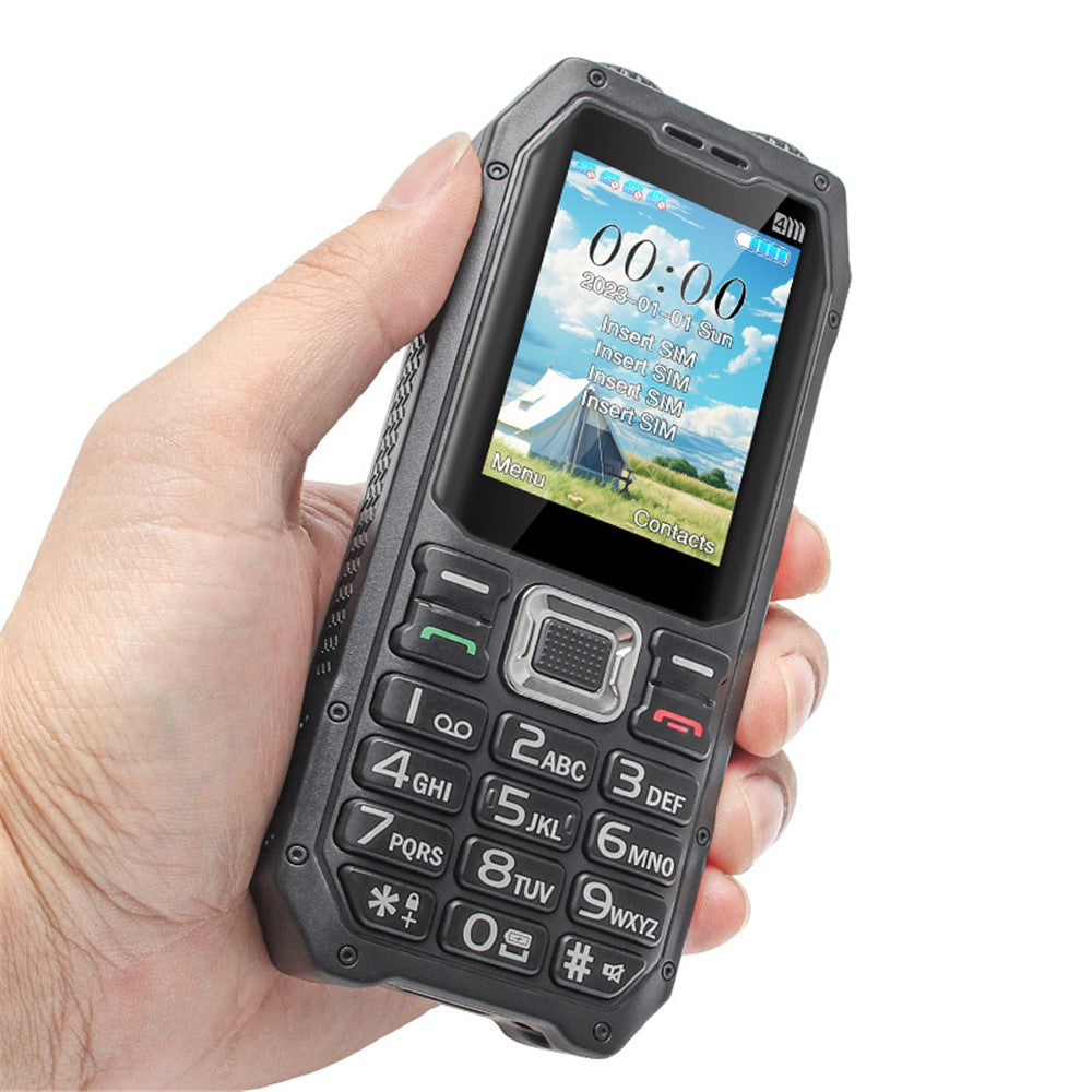 UNIWA M6000 2.4-Inch 2G 4-SIM Cards Ultra Long Standby Cell Phone with Power Bank Function