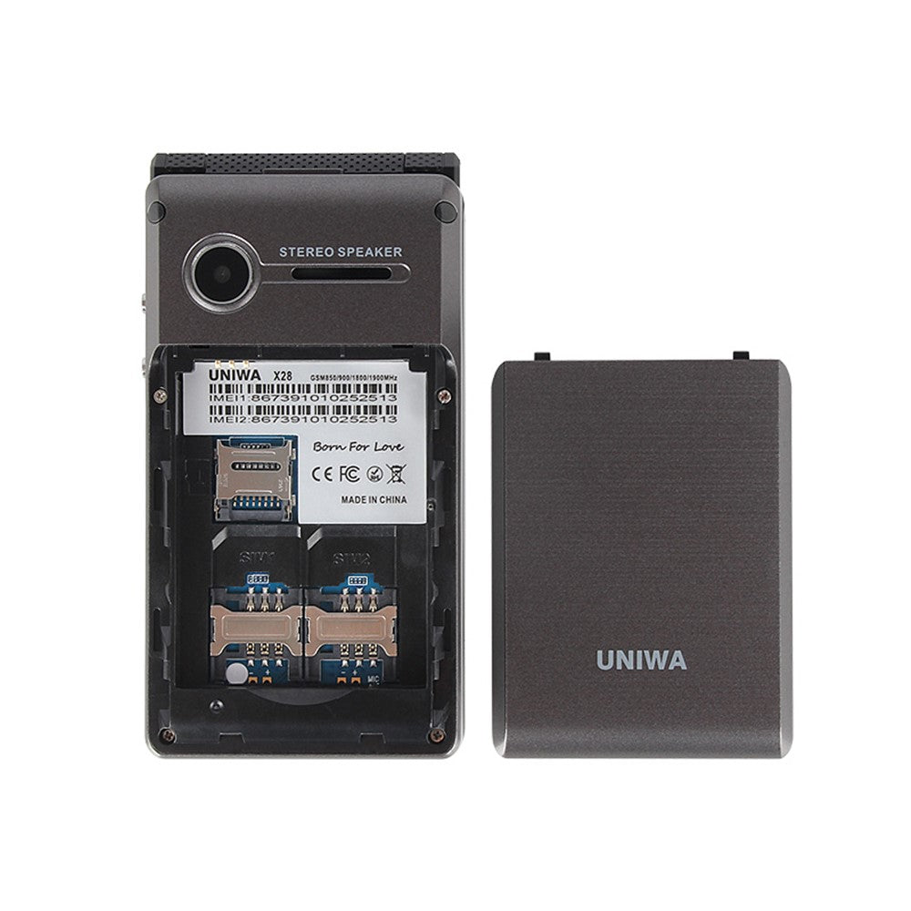 UNIWA X28 2.8-Inch Dual-Screen Display 2G Bar Phone