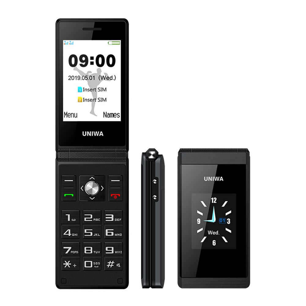 UNIWA X28 2.8-Inch Dual-Screen Display 2G Bar Phone
