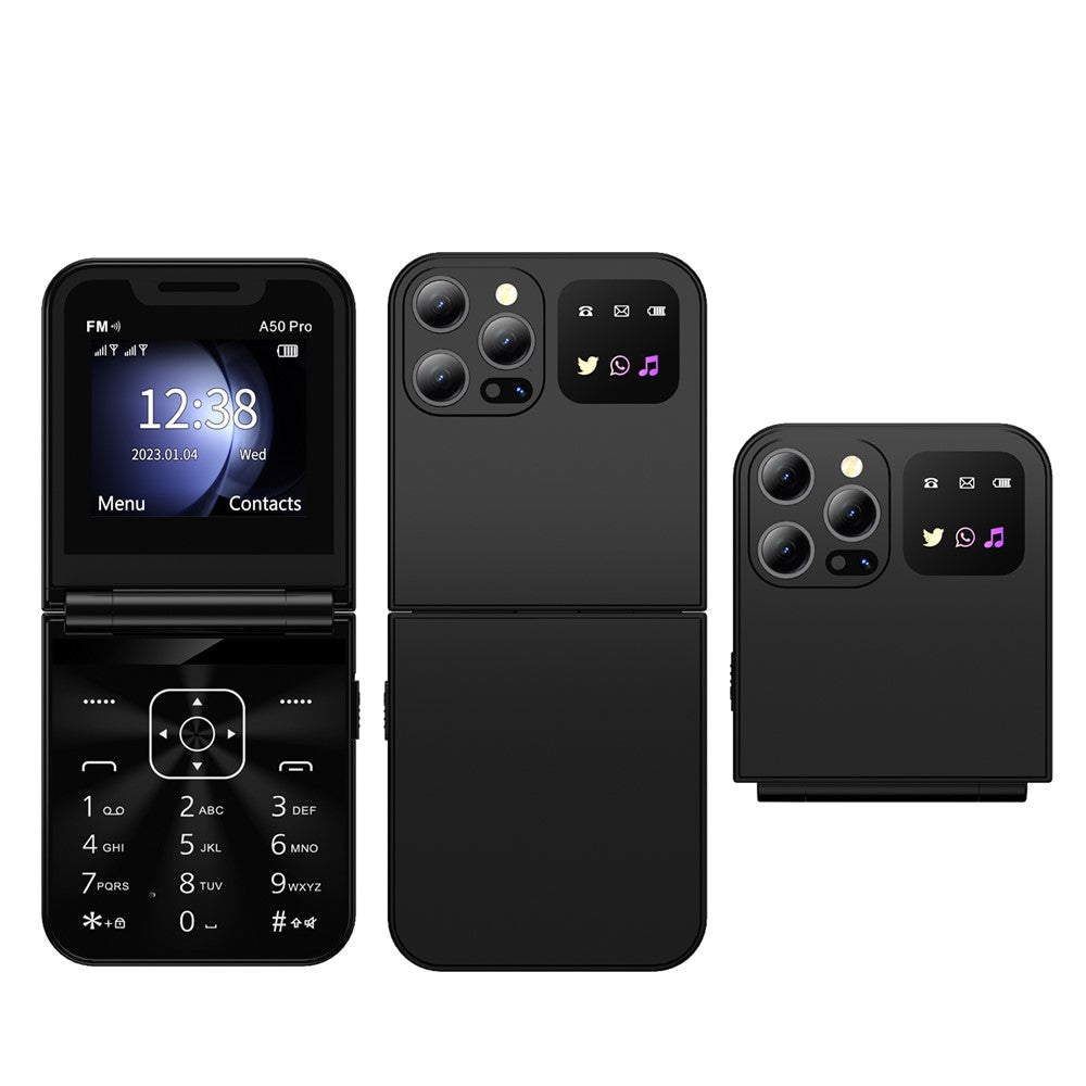 SERVO A50 Pro Dual SIM Flip 2G Bar-mobil för seniorer