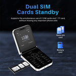 SERVO A50 Pro Dual SIM Flip 2G Bar-mobil för seniorer