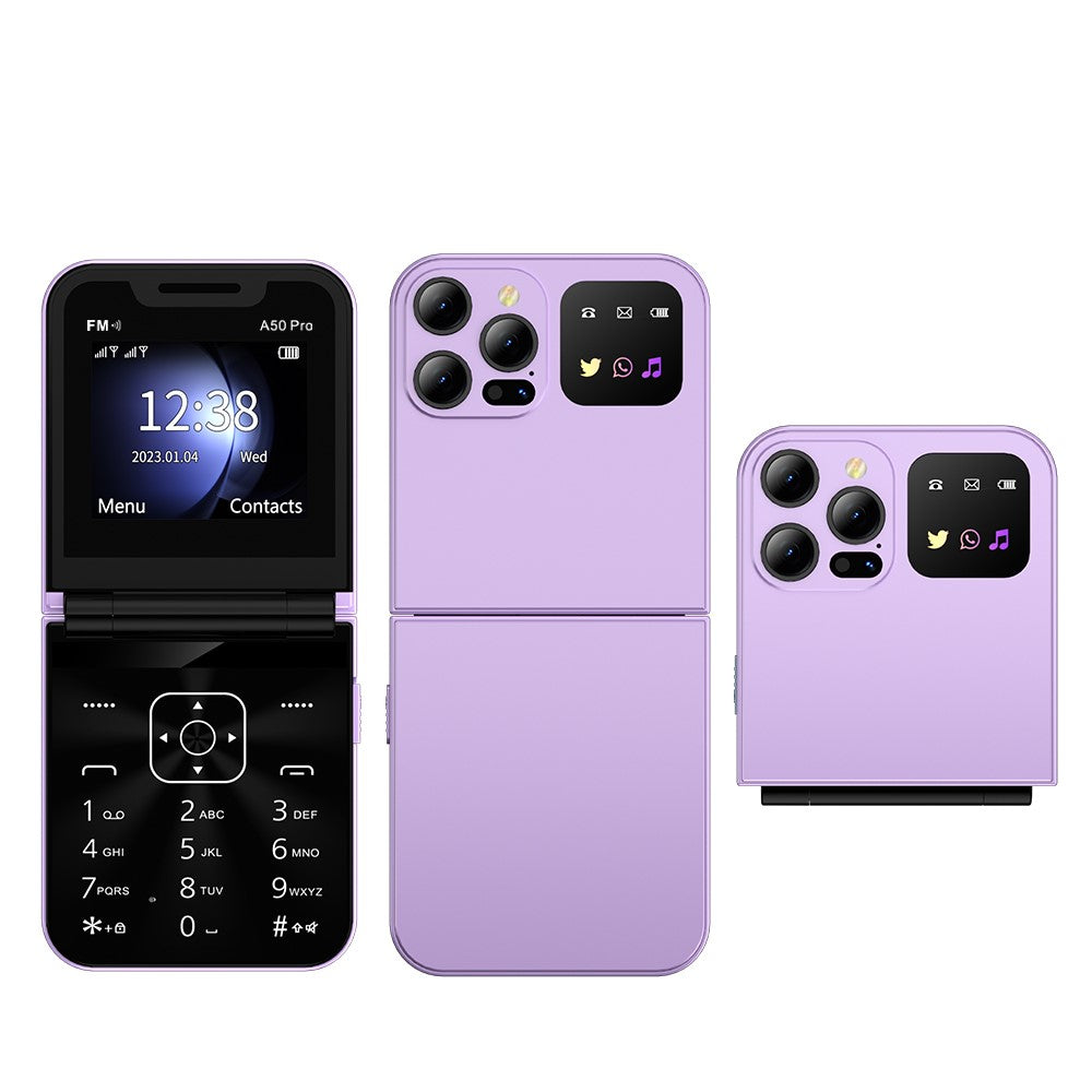 SERVO A50 Pro Dual SIM Flip 2G Bar-mobil för seniorer