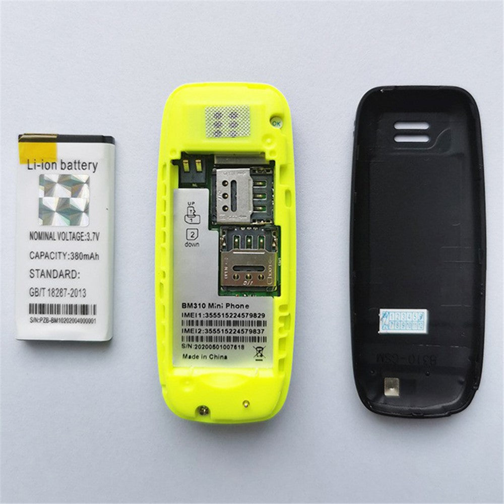 BM310 0.66-inch Screen 2G GSM Mobile Phone Dual-SIM Mini Bar Phone