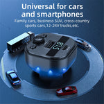 C1 Car Bluetooth-compatible MP3 Player Adapter Hands-free Charging Station with USB+Type-C Ports