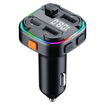 C3 Bluetooth-kompatibel håndfri opkaldsadapter FM-sender bil MP3-musikafspiller Type-C + Dobbelt USB-biloplader