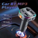 C3 Bluetooth-kompatibel håndfri opkaldsadapter FM-sender bil MP3-musikafspiller Type-C + Dobbelt USB-biloplader