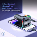 C3 Bluetooth-kompatibel håndfri opkaldsadapter FM-sender bil MP3-musikafspiller Type-C + Dobbelt USB-biloplader
