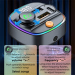 C4S Bluetooth-compatible 5.3 FM Transmitter with Digital Display for Car PD 30W+QC 3.0 Car Charger Audio MP3 Player