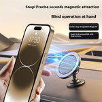 D58 Adhesive Bottom Alloy Car Mount Phone Bracket Magnetic Phone Holder