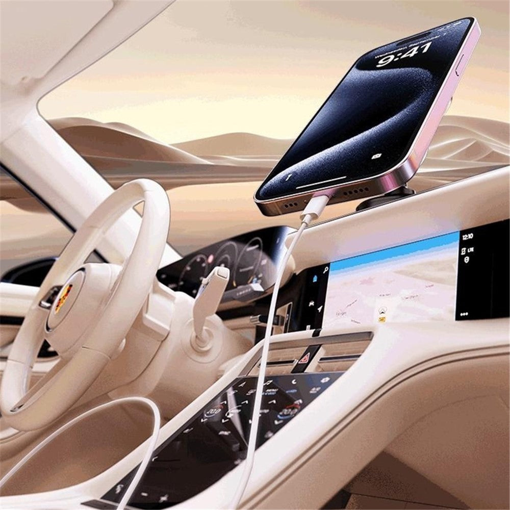D58 Adhesive Bottom Alloy Car Mount Phone Bracket Magnetic Phone Holder