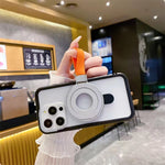 Phone Grip Stand with Finger Loop Strap Magnetic Ring Holder Kickstand for iPhone 15-12