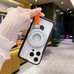 Phone Grip Stand with Finger Loop Strap Magnetic Ring Holder Kickstand for iPhone 15-12