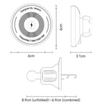 YESIDO C308 Rund Magnetisk mobilhållare Stativ 15W Trådlös Laddare Billuftuttagsfäste